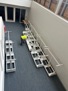 Basement shelves assembly